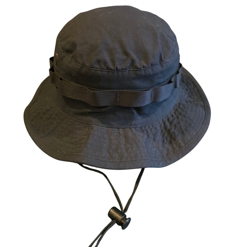 Tru-Spec Military Boonie Hat Type II Black 100% Cotton Sun Bucket Hat Gorpcore